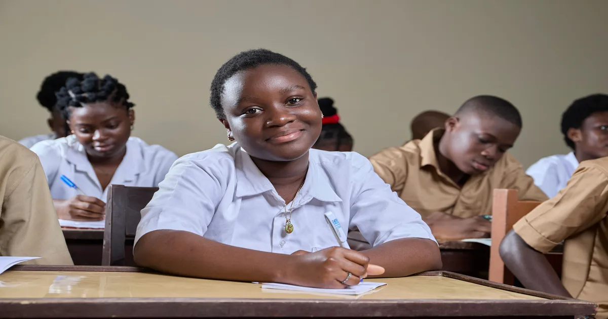 Senior secondary school students studying in a Kenyan classroom